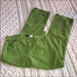 J. Crew Grass Green Favorite Fit Corduroy Sz 2